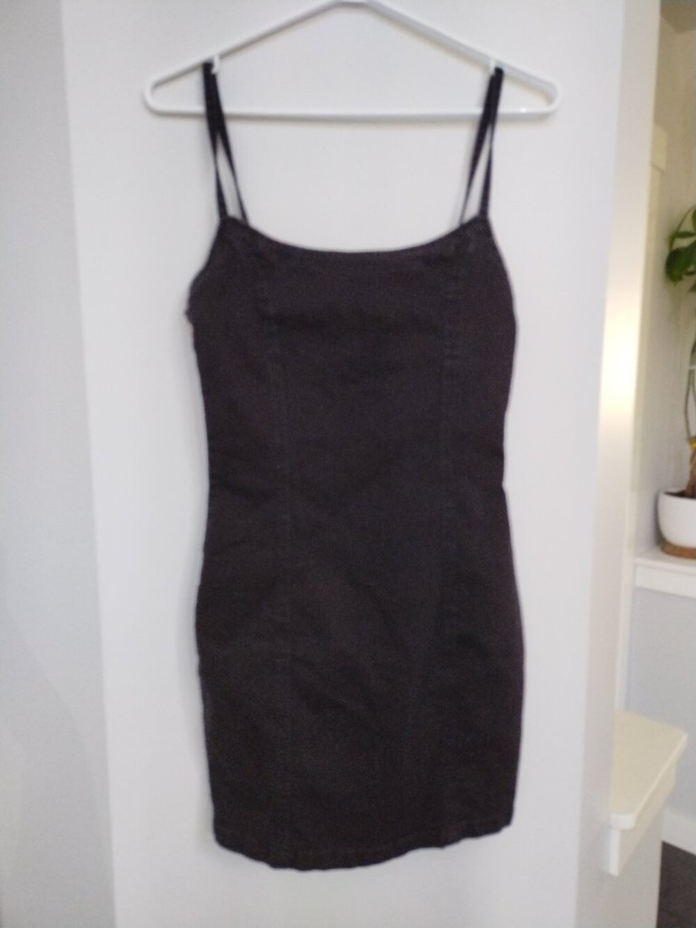 H&M Divided black stretchy denim mini dress